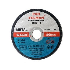 Tarcza    do przecinania stali    125x1,0  FELMAN